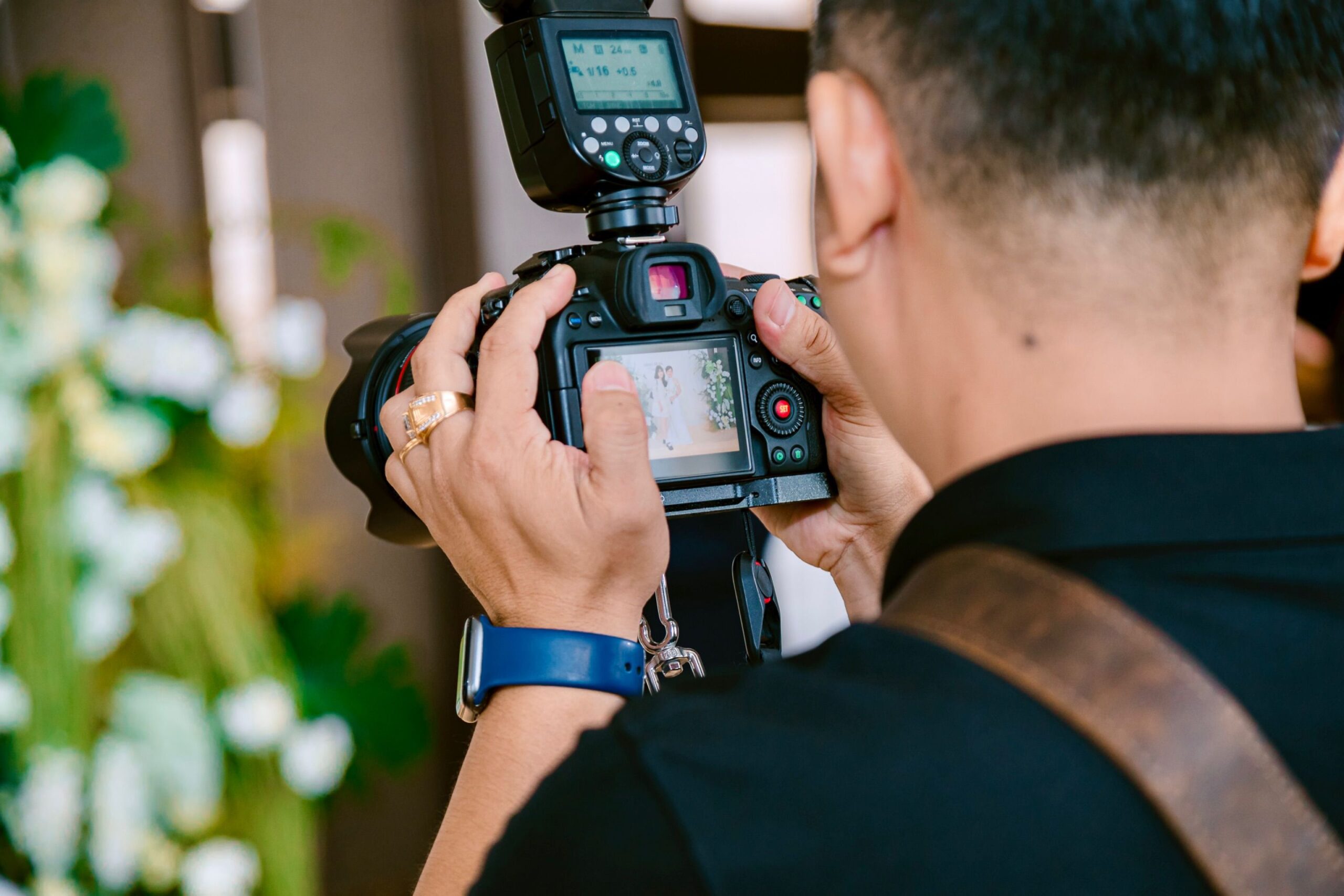 Professional event photographer capturing an event in Abu Dhabi